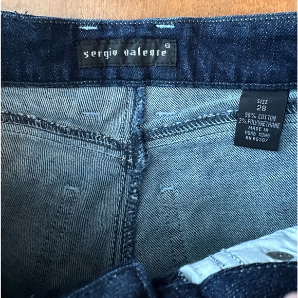 ✨ RARE VINTAGE Y2K SERGIO VALENTE Straight Leg Jeans 28x32.5" Tall Denim Western - Picture 9 of 12